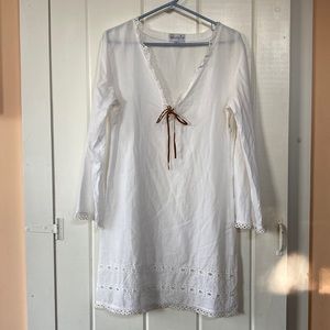 Mud Pie white cotton eyelet dress